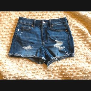 Distressed Denim Shorts
